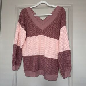 Colorblock V-Neck Sweater